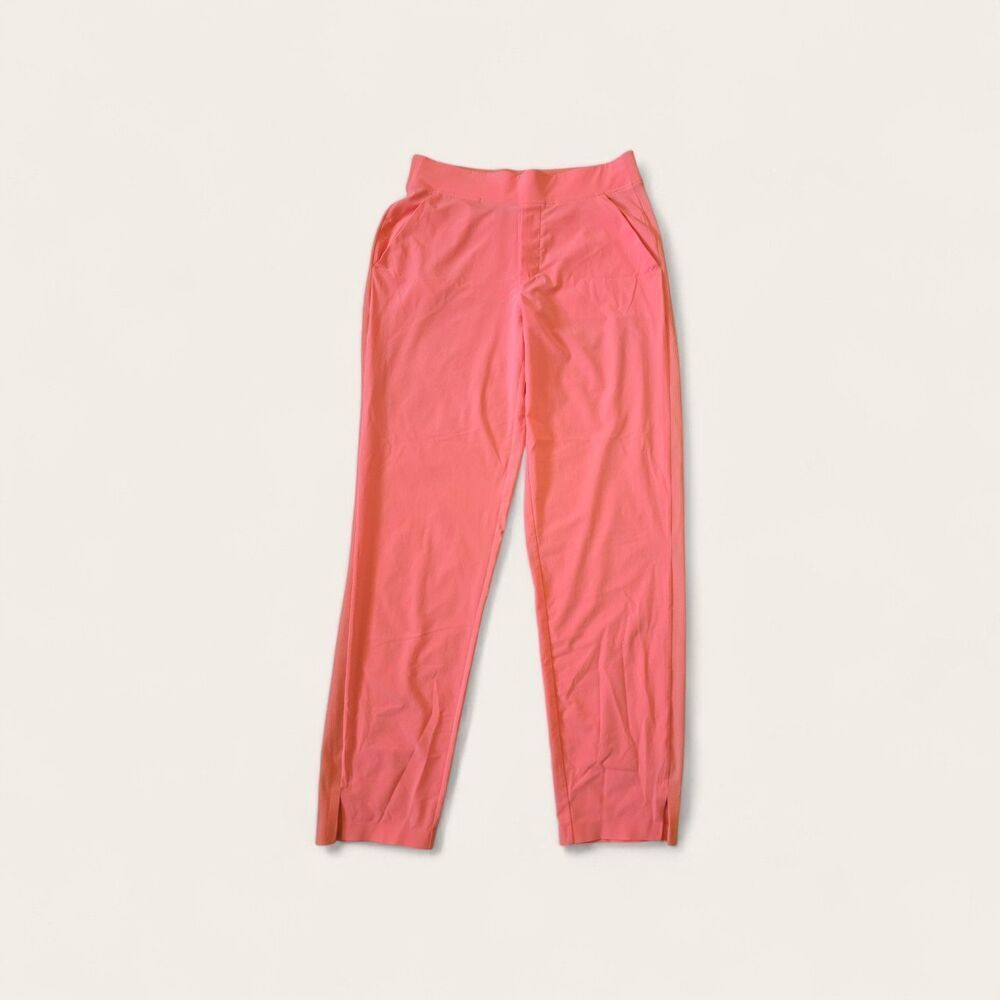 NWT Athleta Brooklyn Ankle Pant Women 8 Peach Pull On Travel Zip Pocket